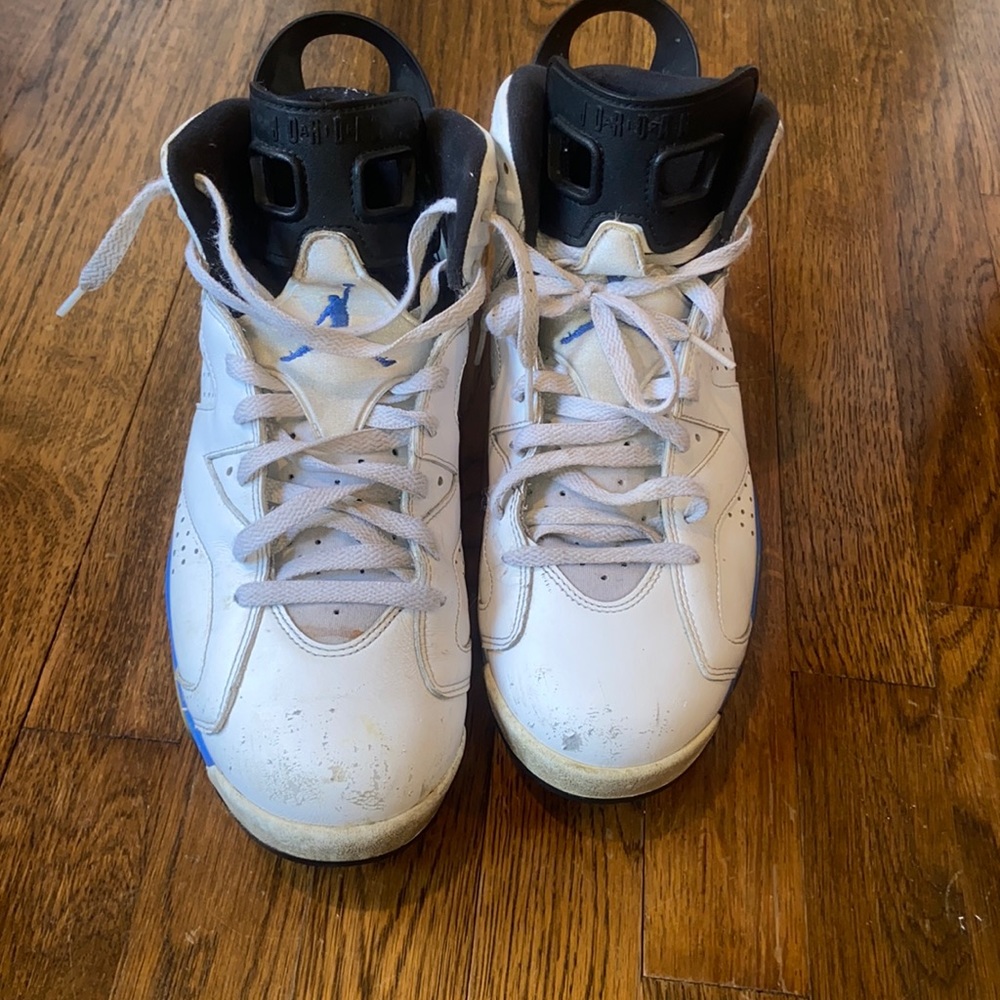 Jordan 6 “Sport Blue” beater sneaker